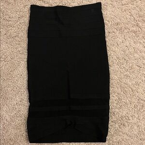 Black Women's High Waist Bandage Skirt